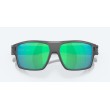 Costa Diego, Matte Gray, Green Mirror 580G Sunglasses